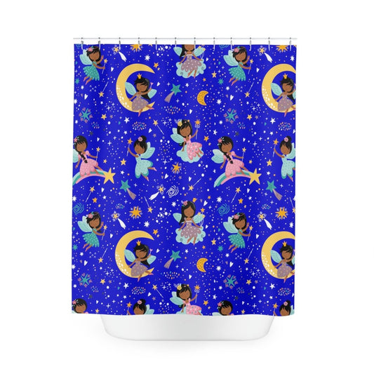 Fairy Life Shower Curtain - Afrocentric Art by The Trini Gee