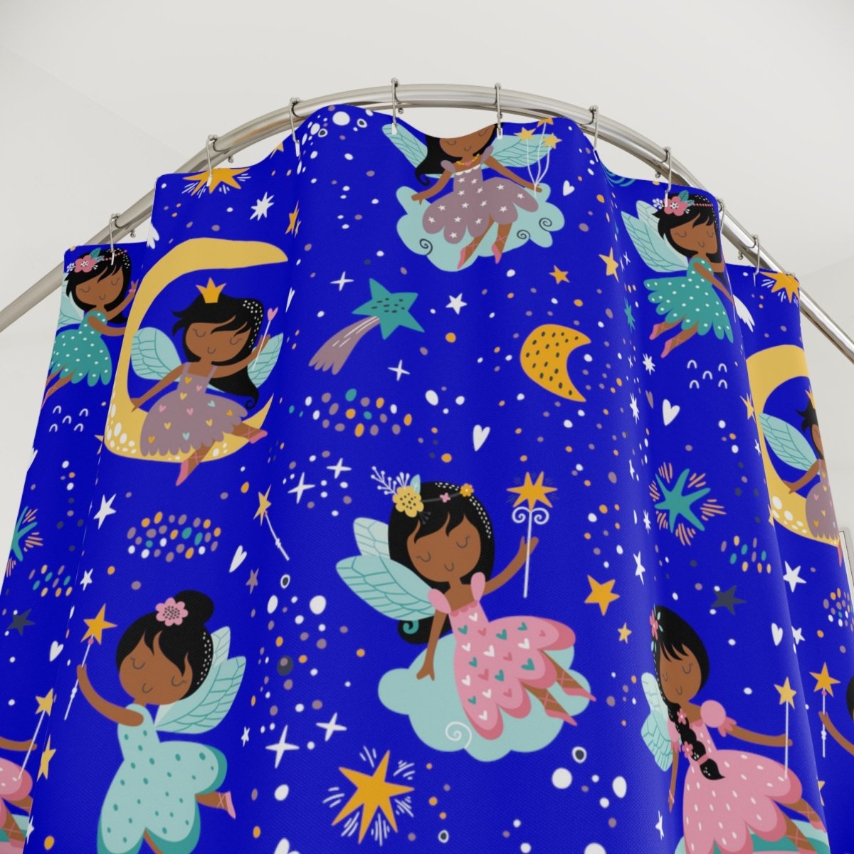 Fairy Life Shower Curtain - Afrocentric Art by The Trini Gee