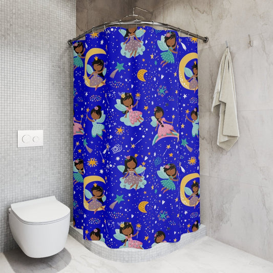 Fairy Life Shower Curtain - Afrocentric Art by The Trini Gee