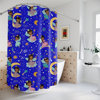Fairy Life Shower Curtain - Afrocentric Art by The Trini Gee