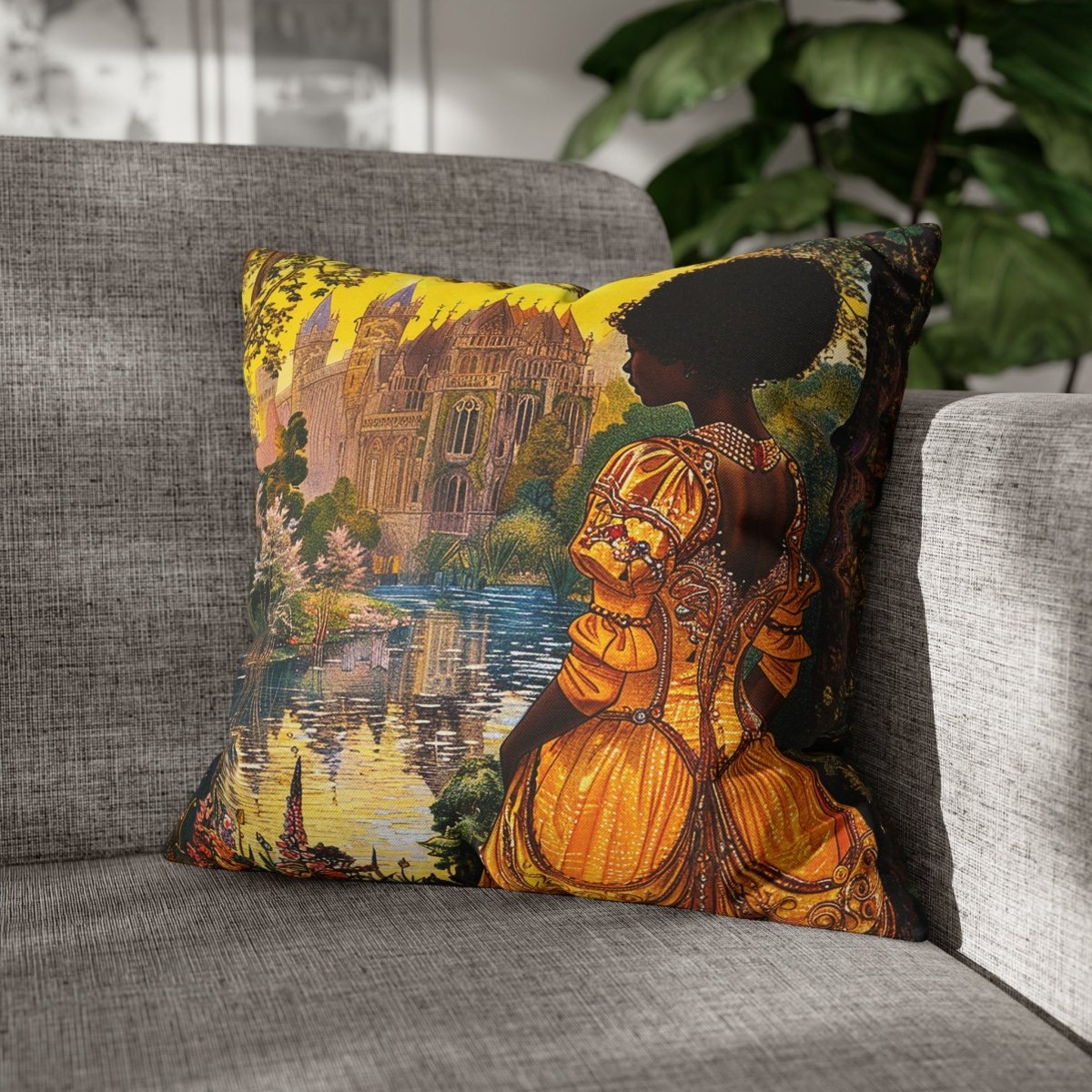 Fairy Tale Pillow - Afrocentric Art by The Trini Gee