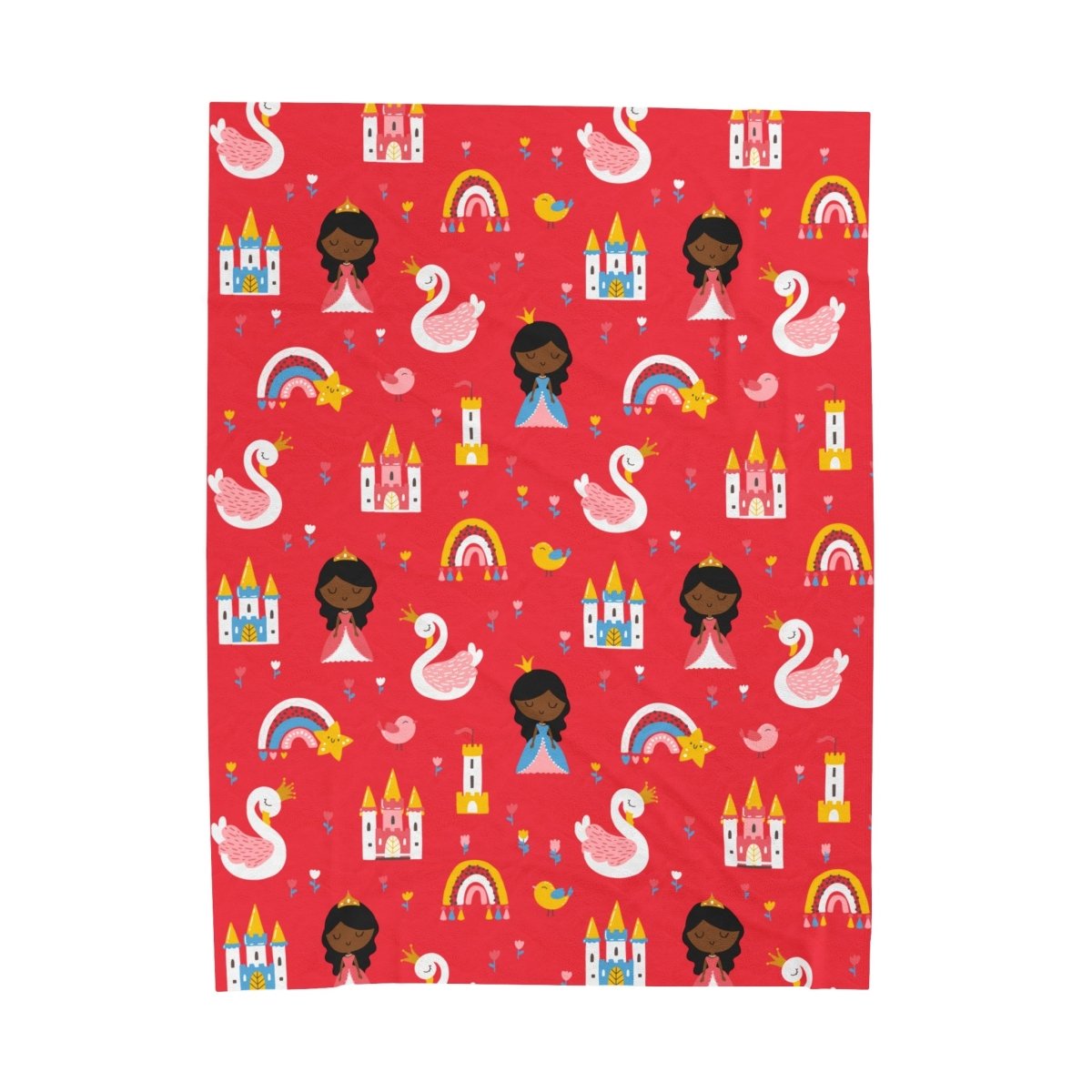 Fairy Tale Princess Throw Blanket - Afrocentric Art by The Trini Gee