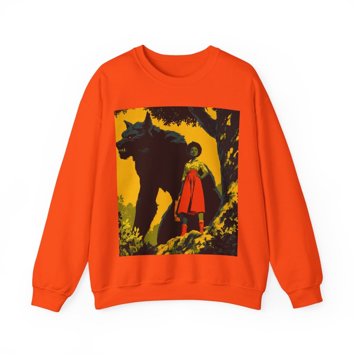 Fairytale Wolf Sweatshirt - Afrocentric Art by The Trini Gee
