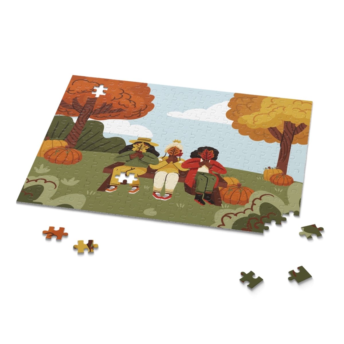 Fall Season Puzzle - Afrocentric Art by The Trini Gee