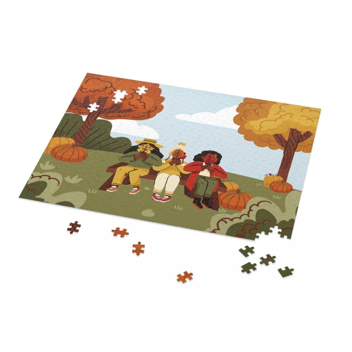 Fall Season Puzzle - Afrocentric Art by The Trini Gee