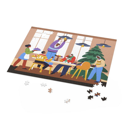 Family Dinner Puzzle - Afrocentric Art by The Trini Gee
