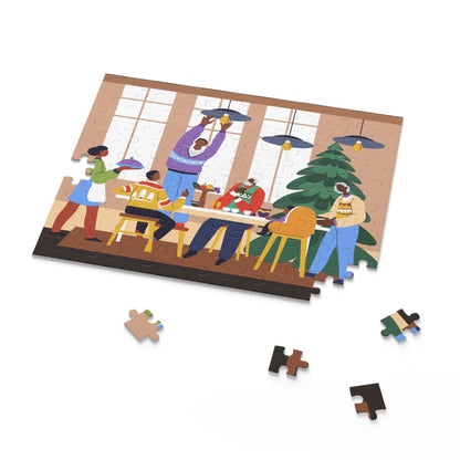 Family Dinner Puzzle - Afrocentric Art by The Trini Gee