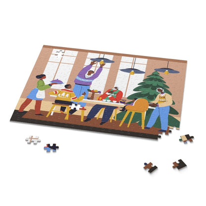 Family Dinner Puzzle - Afrocentric Art by The Trini Gee