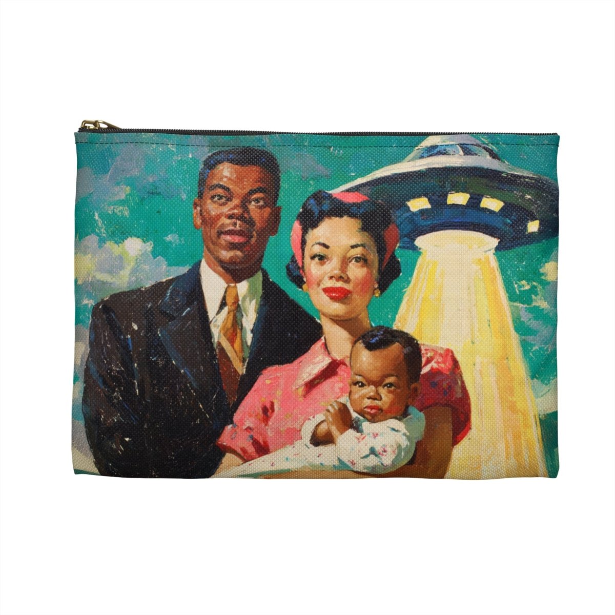 Family UFO Pouch - Afrocentric Art by The Trini Gee
