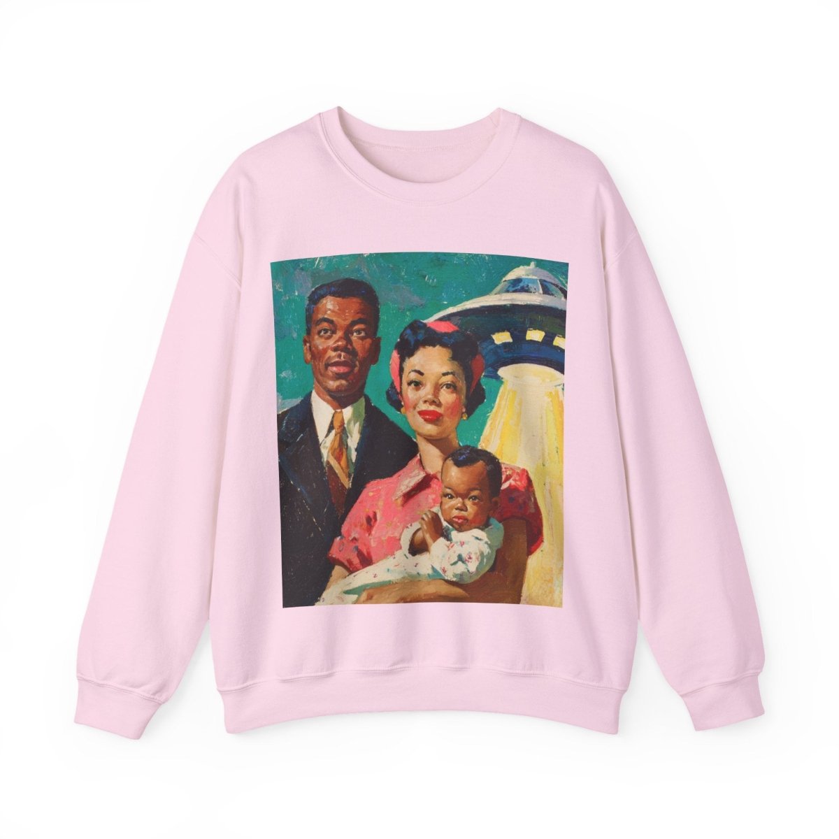 Family UFO Sweatshirt - Afrocentric Art by The Trini Gee