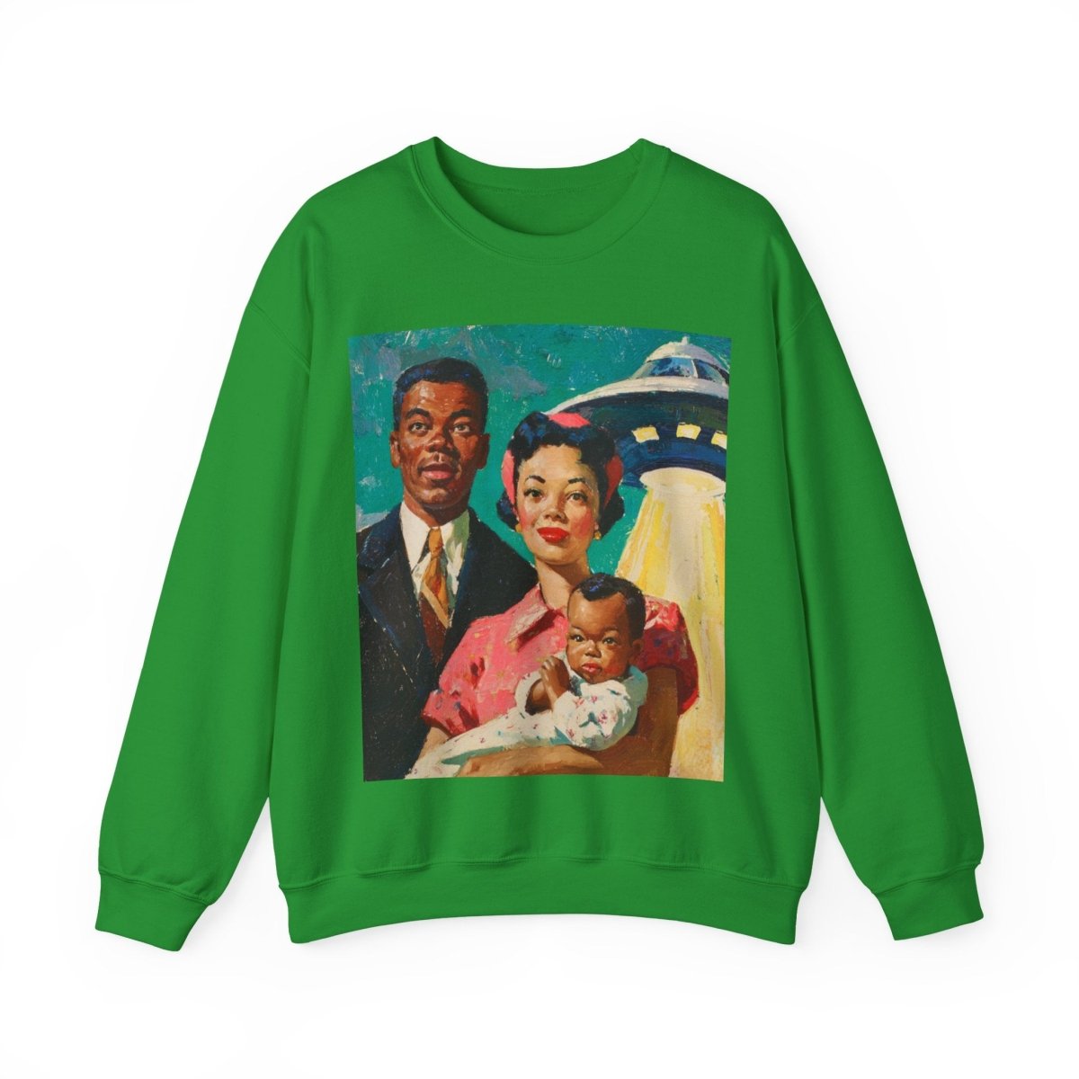 Family UFO Sweatshirt - Afrocentric Art by The Trini Gee
