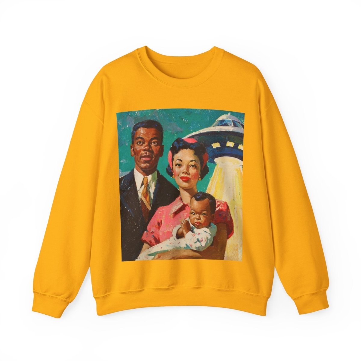 Family UFO Sweatshirt - Afrocentric Art by The Trini Gee