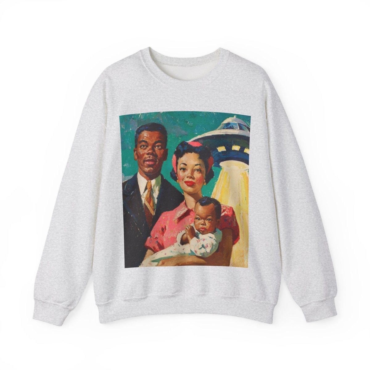 Family UFO Sweatshirt - Afrocentric Art by The Trini Gee