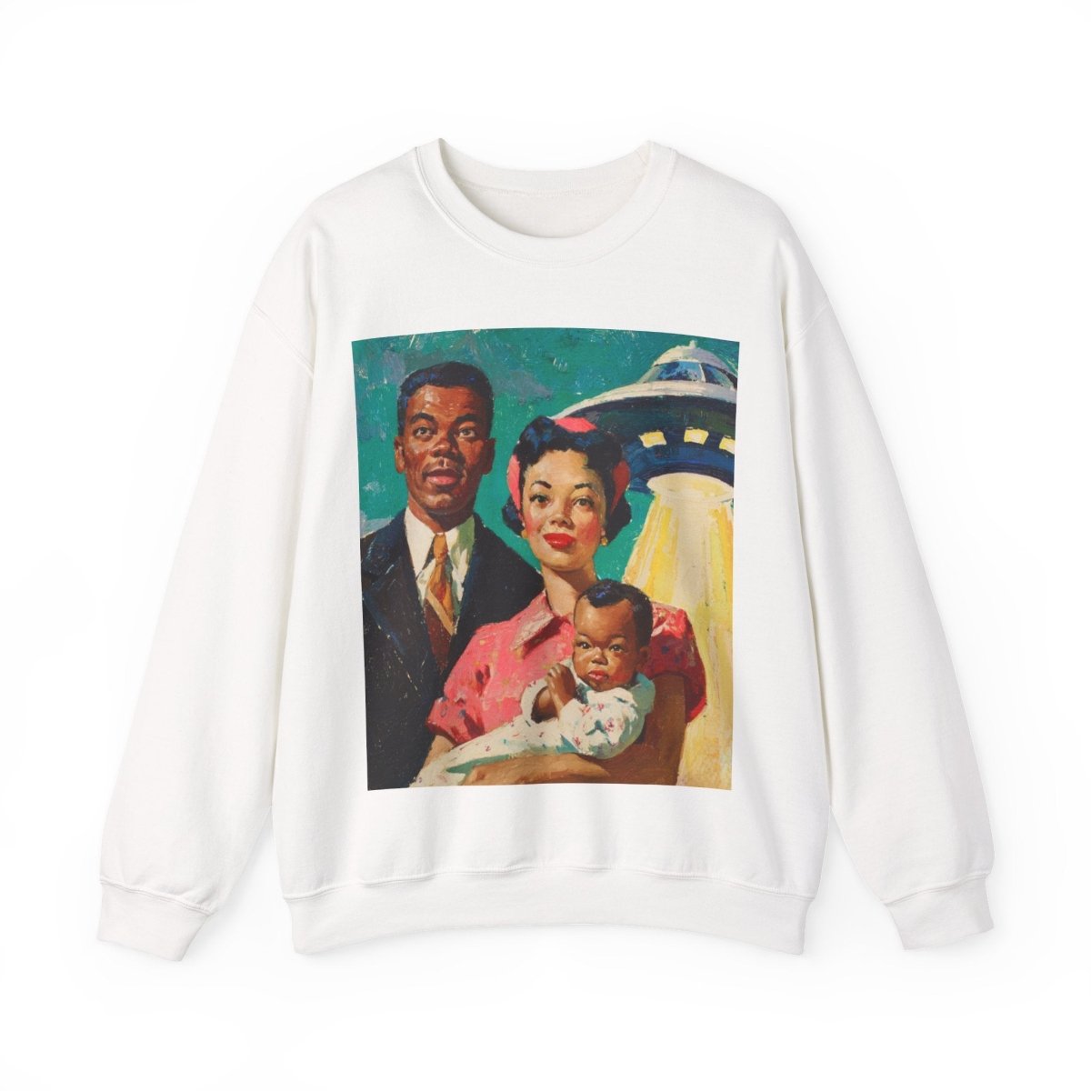 Family UFO Sweatshirt - Afrocentric Art by The Trini Gee