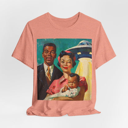 Family with UFO Shirt - Afrocentric Art by The Trini Gee