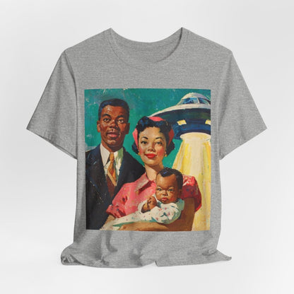 Family with UFO Shirt - Afrocentric Art by The Trini Gee