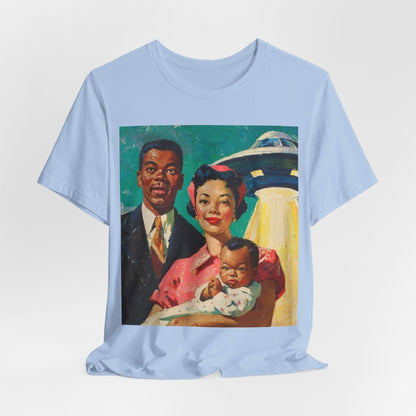 Family with UFO Shirt - Afrocentric Art by The Trini Gee