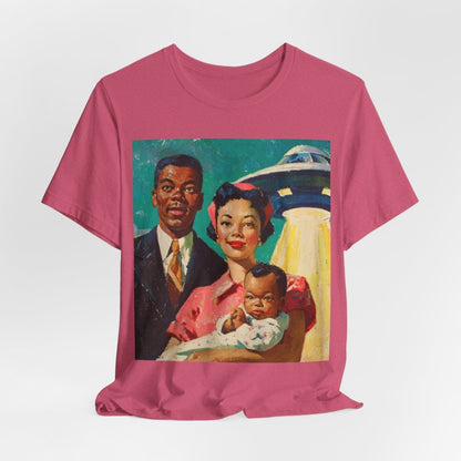 Family with UFO Shirt - Afrocentric Art by The Trini Gee