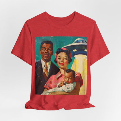 Family with UFO Shirt - Afrocentric Art by The Trini Gee