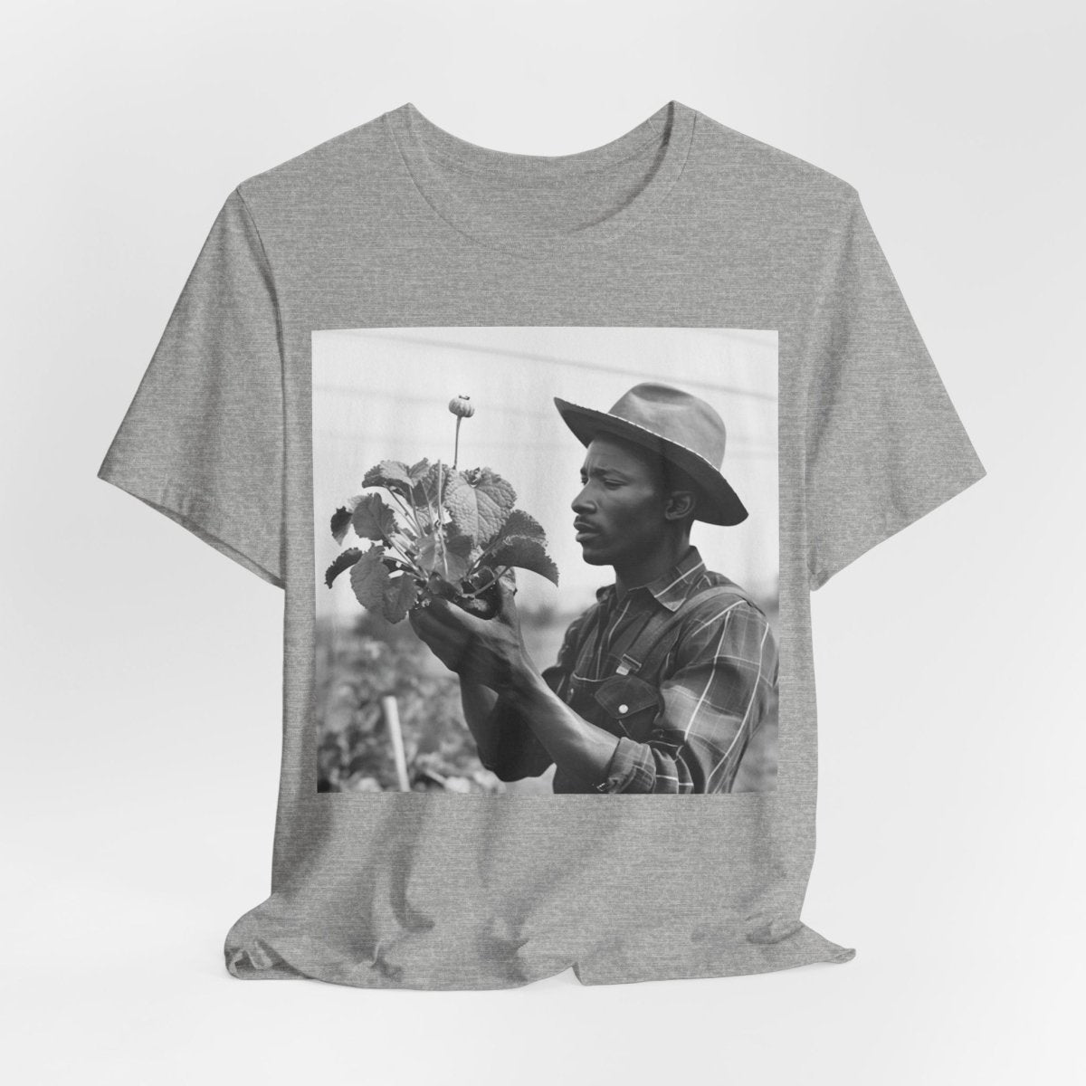 Farmer with Plant Shirt - Afrocentric Art by The Trini Gee