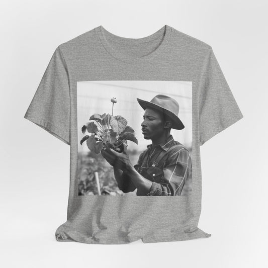Farmer with Plant Shirt - Afrocentric Art by The Trini Gee