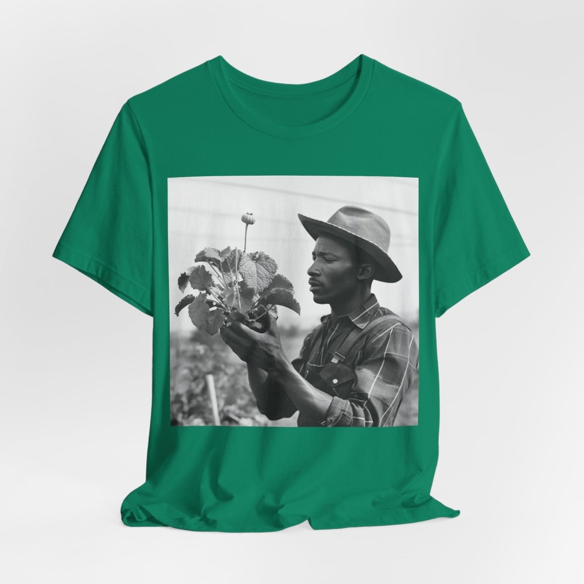 Farmer with Plant Shirt - Afrocentric Art by The Trini Gee