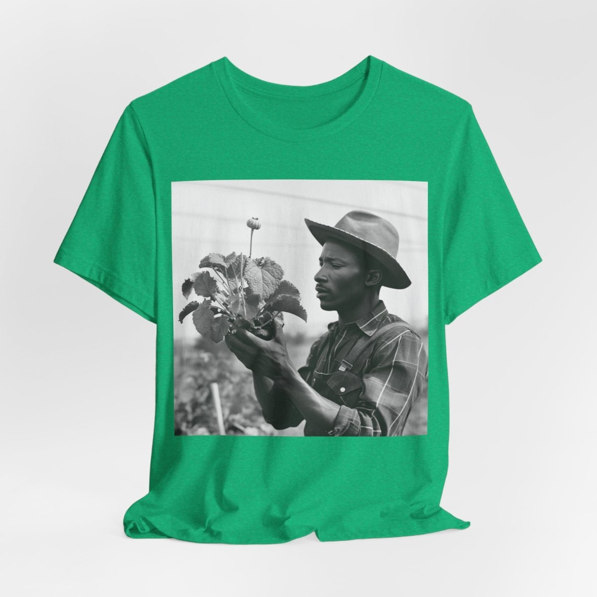 Farmer with Plant Shirt - Afrocentric Art by The Trini Gee