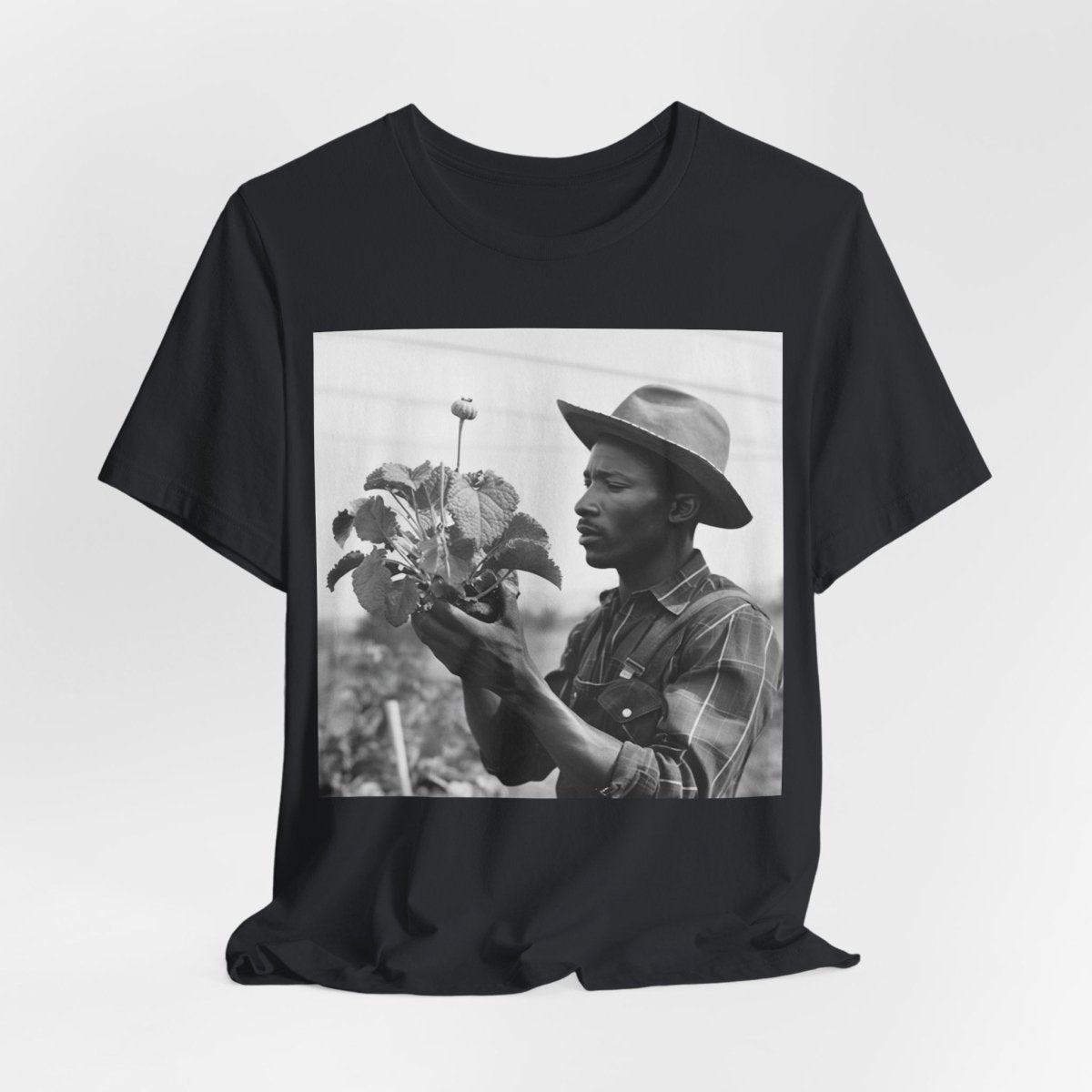 Farmer with Plant Shirt - Afrocentric Art by The Trini Gee