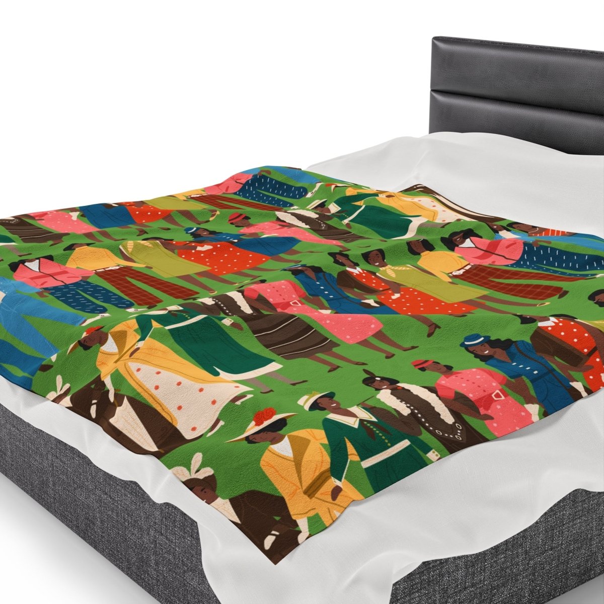 Fashion Decades Blanket - Afrocentric Art by The Trini Gee