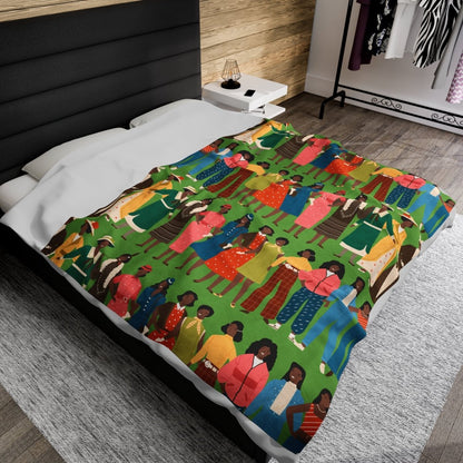 Fashion Decades Blanket - Afrocentric Art by The Trini Gee