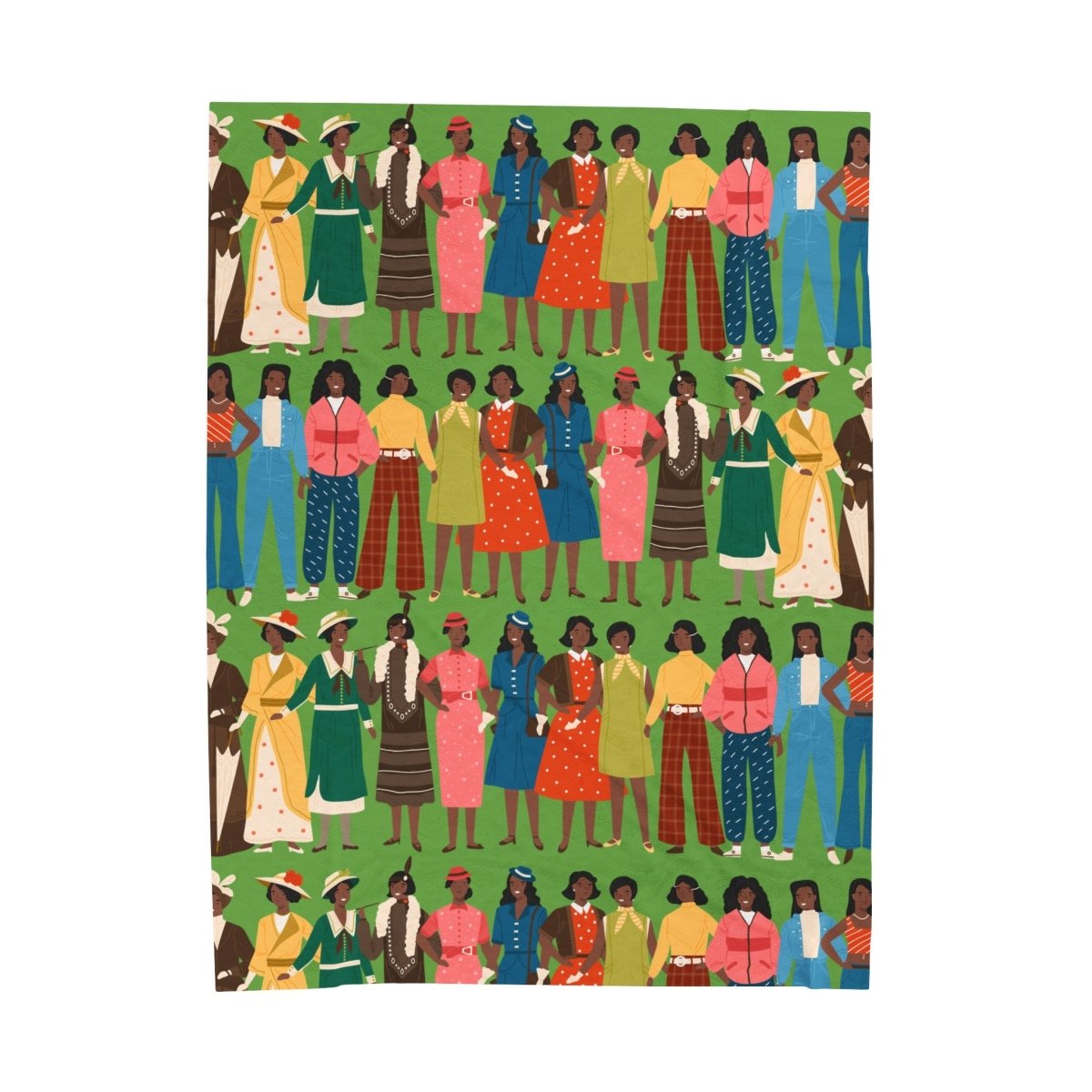 Fashion Decades Blanket - Afrocentric Art by The Trini Gee