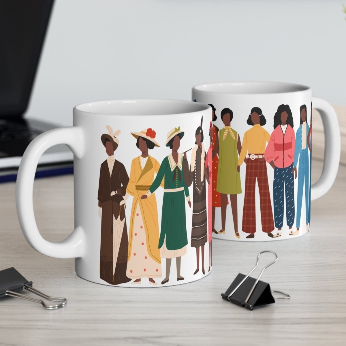 Fashion Decades Mug - Afrocentric Art by The Trini Gee