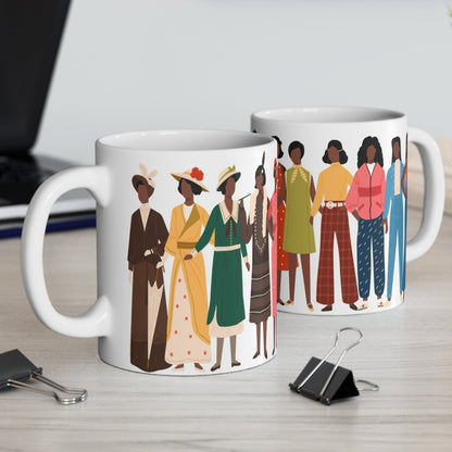 Fashion Decades Mug - Afrocentric Art by The Trini Gee