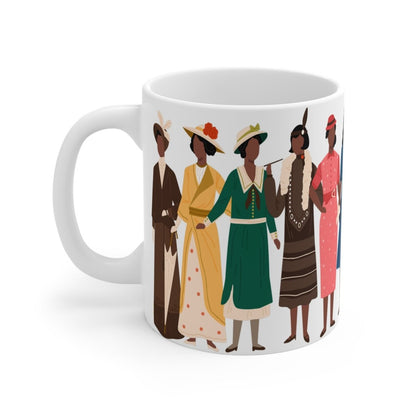 Fashion Decades Mug - Afrocentric Art by The Trini Gee
