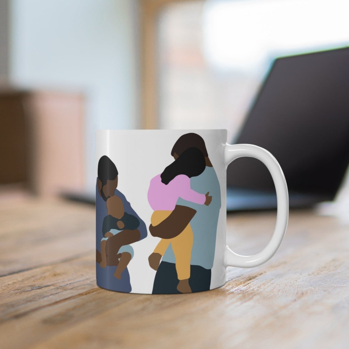 Fatherhood Mug - Afrocentric Art by The Trini Gee