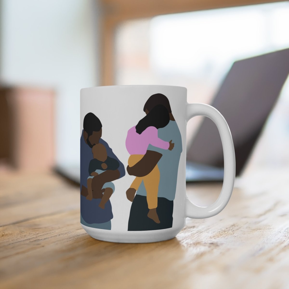 Fatherhood Mug - Afrocentric Art by The Trini Gee