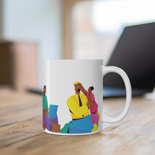 Fatherhood Mug - Afrocentric Art by The Trini Gee
