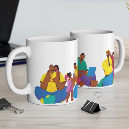 Fatherhood Mug - Afrocentric Art by The Trini Gee
