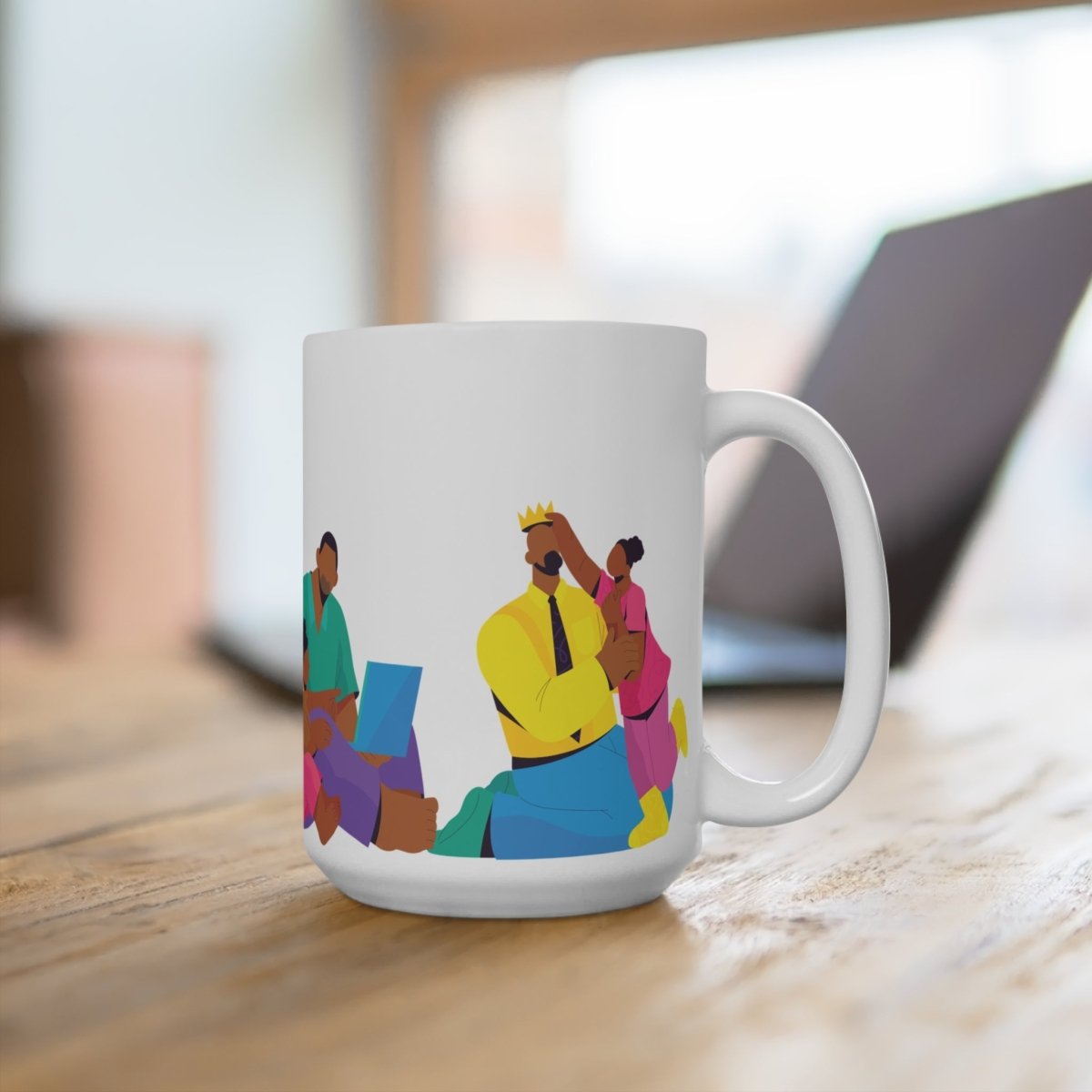 Fatherhood Mug - Afrocentric Art by The Trini Gee