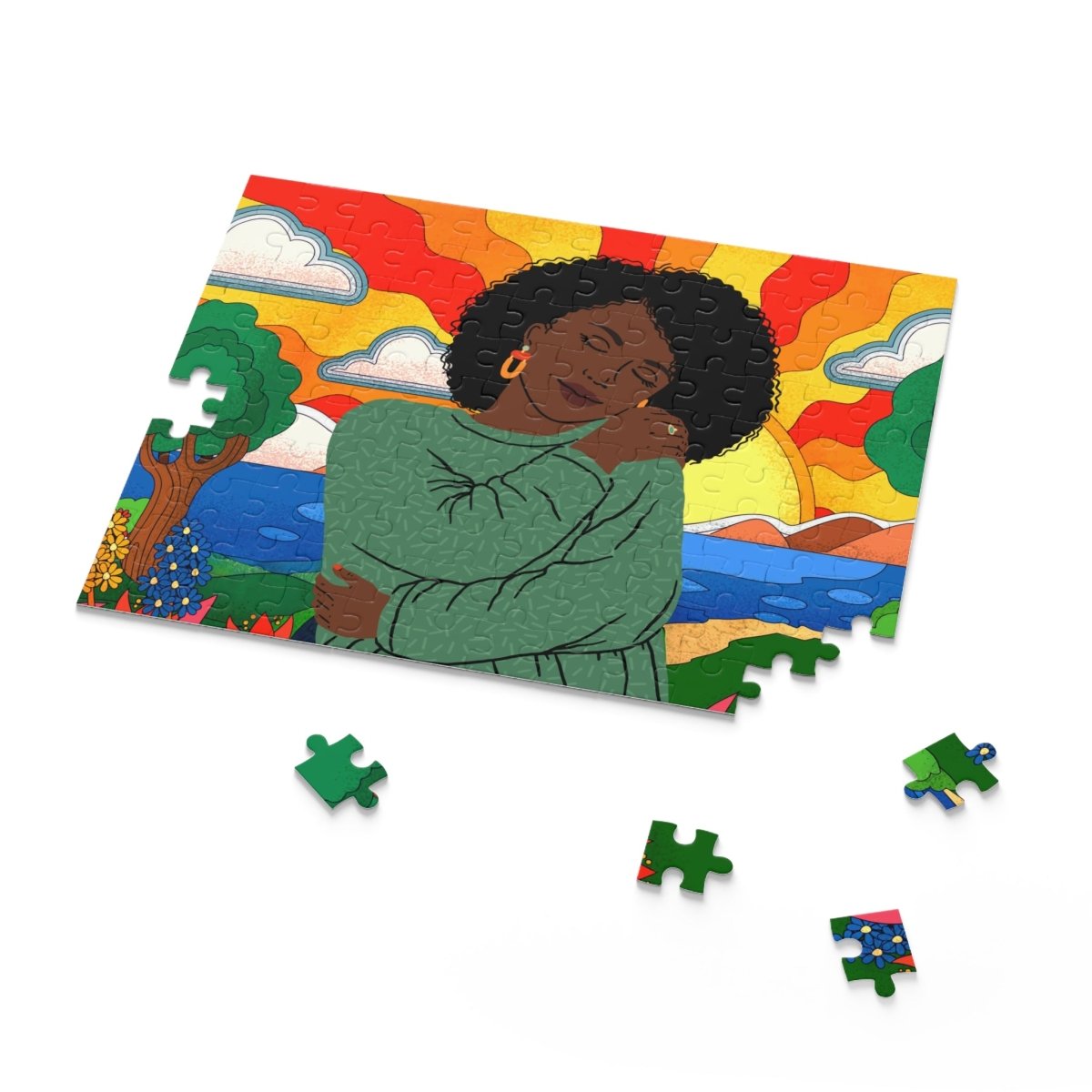 Feeling Good Puzzle - Afrocentric Art by The Trini Gee