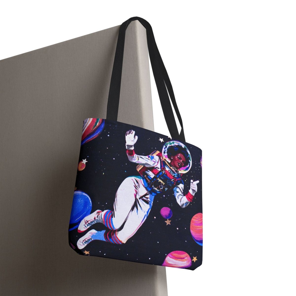Female Astronaut Tote Bag - Afrocentric Art by The Trini Gee