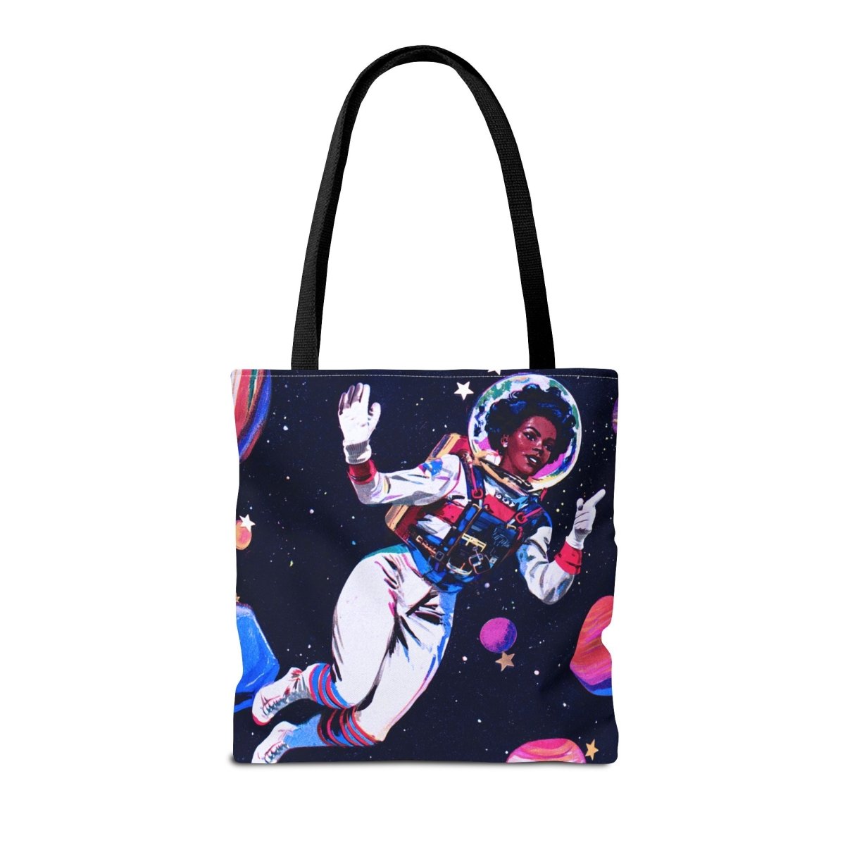 Female Astronaut Tote Bag - Afrocentric Art by The Trini Gee