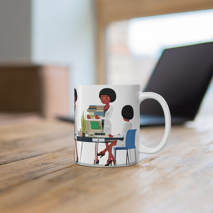 Female Scientist Mug - Afrocentric Art by The Trini Gee