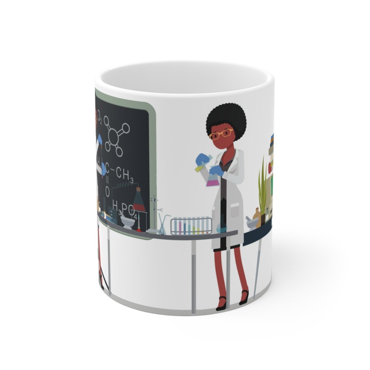 Female Scientist Mug - Afrocentric Art by The Trini Gee