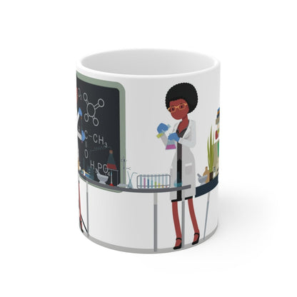 Female Scientist Mug - Afrocentric Art by The Trini Gee