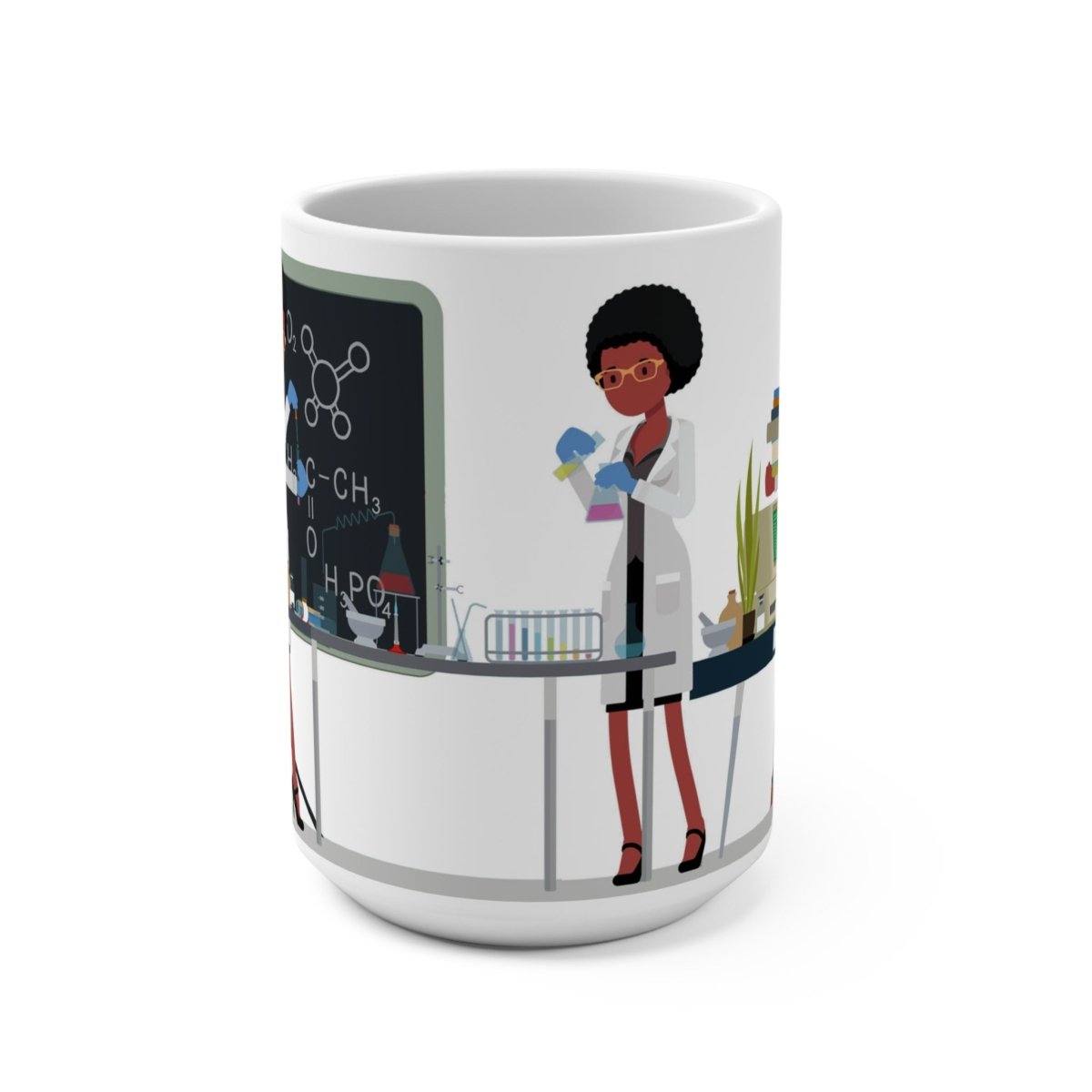 Female Scientist Mug - Afrocentric Art by The Trini Gee