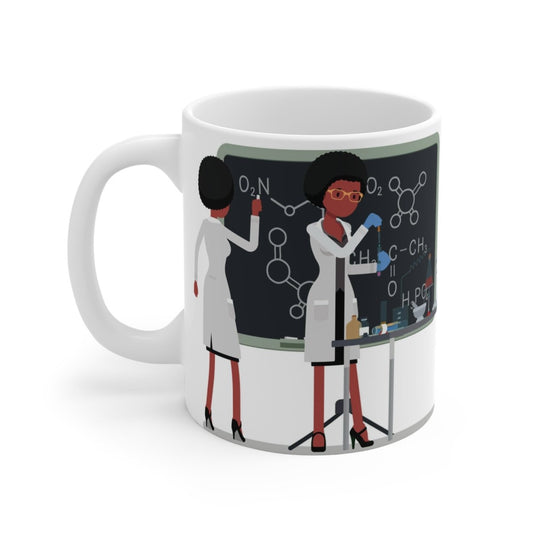 Female Scientist Mug - Afrocentric Art by The Trini Gee