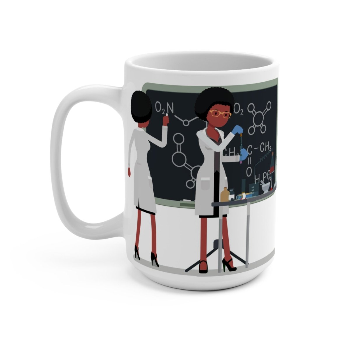 Female Scientist Mug - Afrocentric Art by The Trini Gee