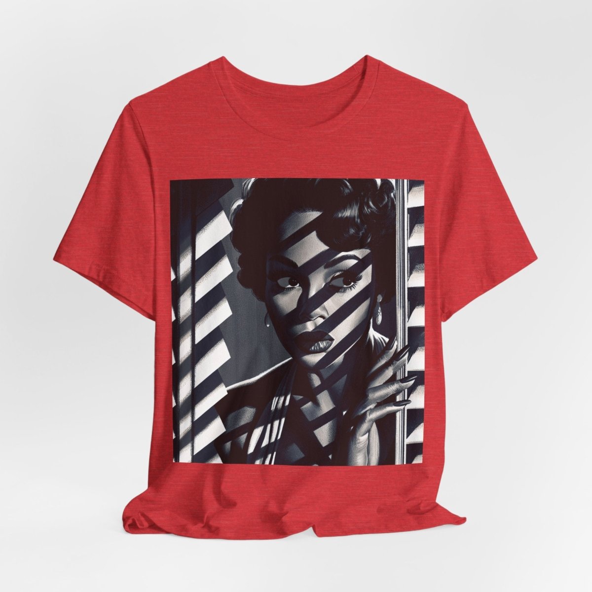 Film Noir Portrait T-Shirt - Afrocentric Art by The Trini Gee