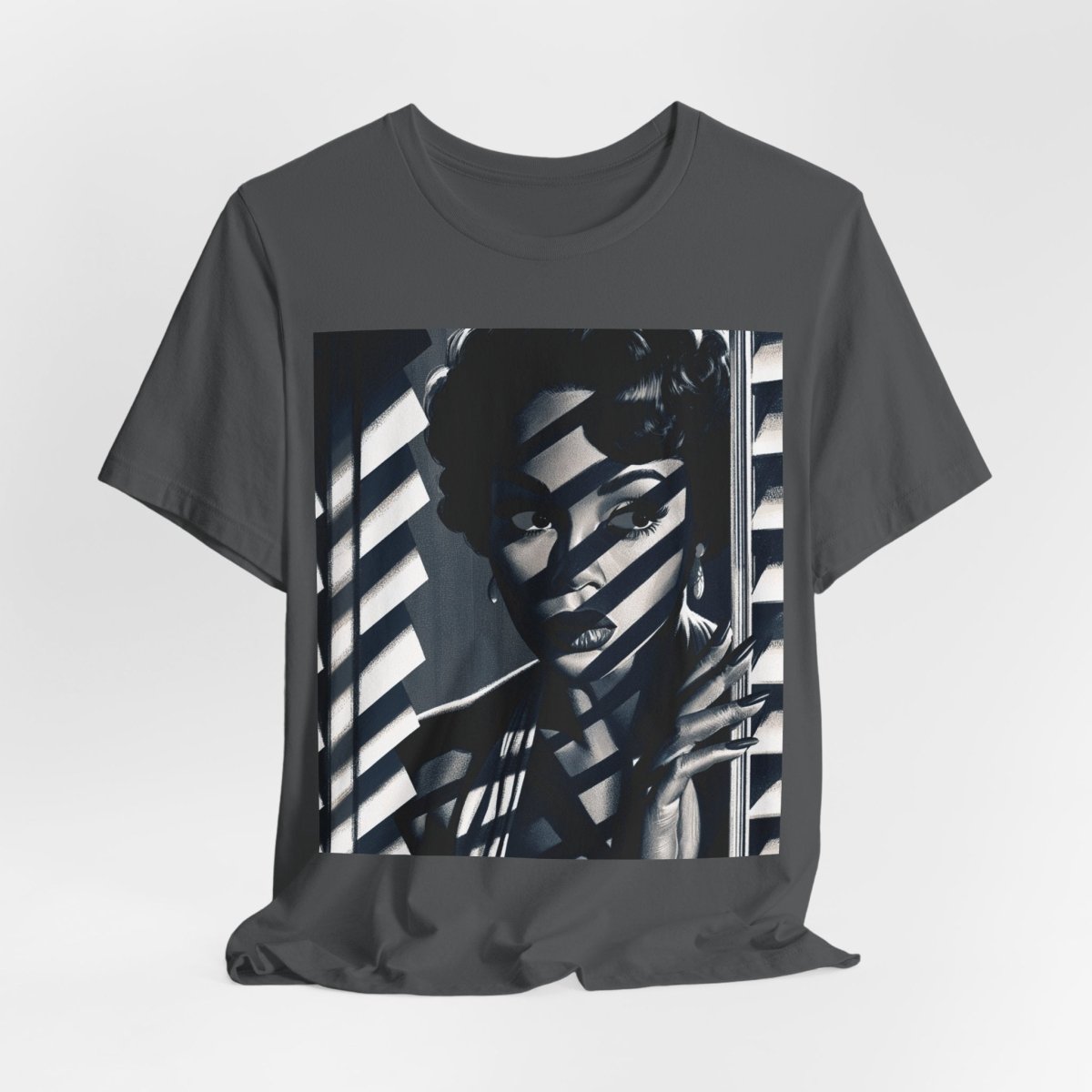 Film Noir Portrait T-Shirt - Afrocentric Art by The Trini Gee